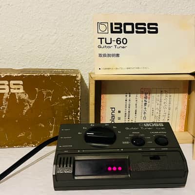 RARE Vintage BOSS TU-60 Guitar Tuner 1979 - 1983 Japanese HQ Portable Tuning image 10