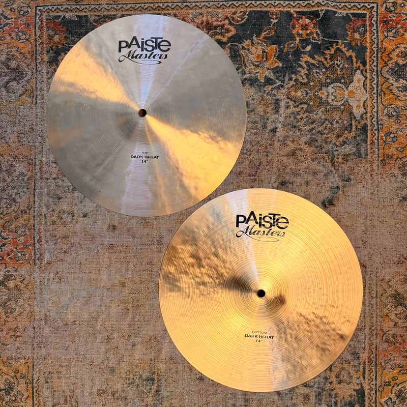 Paiste MASTERS DARK HIHATS 14” Amazing Shape! 768 1168 g Dark Complex Responsive! Don’t PAY $720! image 1