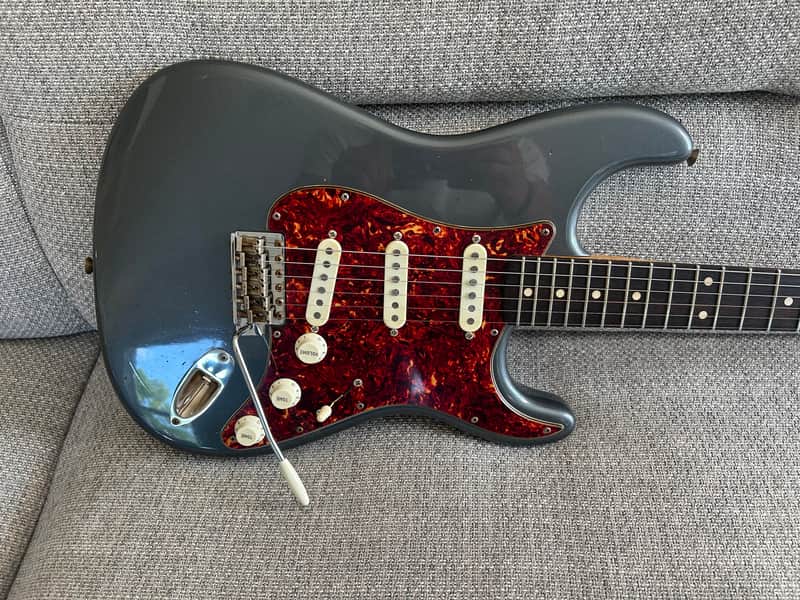 Fender Custom Shop 1960s Stratocaster Partscaster Relic 2020s Charcoal Frost Metallic image 1