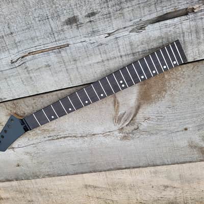 Reverse headstock 22 fret Shred Guitar Neck Replacement 25.5 scale Steel frets fast neck DIY image 8