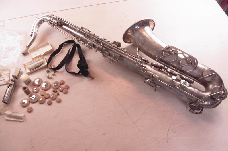 Tenorsaxophon Amati  classic deluxe 60er - silber mit Mundstück & Ersatzteilen image 1