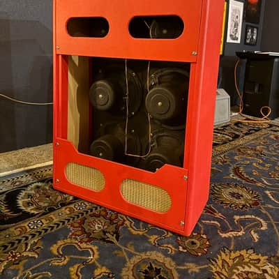 Custom 6x10 Guitar speaker cabinet red, 1950's speakers image 9