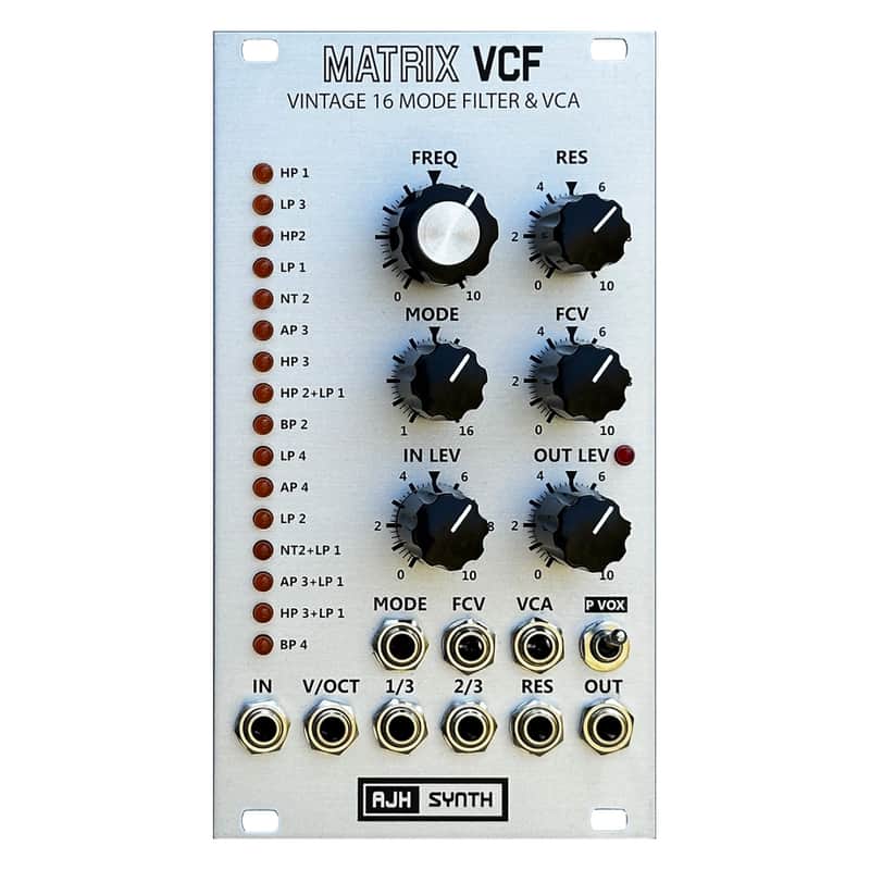 AJH Synth Matrix VCF Eurorack Multi Mode Filter Module (Silver) image 1