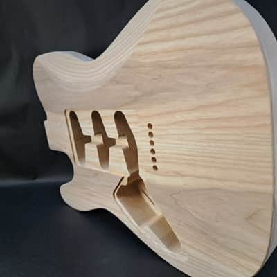 Unfinished Ash SSS Hardtail Tele guitar body - fits Fender Stratocaster necks J2509 image 5