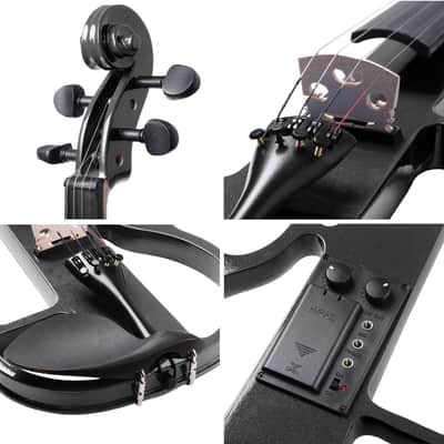 Cxxss 4/4 Violin Electric Violin(right hand)Black-US image 4
