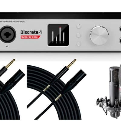 Antelope Discrete 4 Synergy Core Thunderbolt - sE electronics se2200 Mic - (2) Mogami XLR/TRS Cable image 1