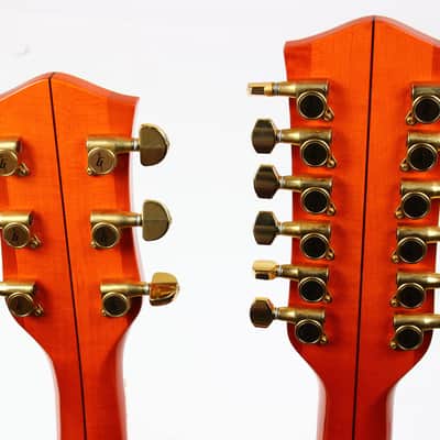 Gretsch G6120-6/12 Chet Atkins Nashville Double Neck Guitar MIJ Made In Japan Orange Rare! c 1997 image 13
