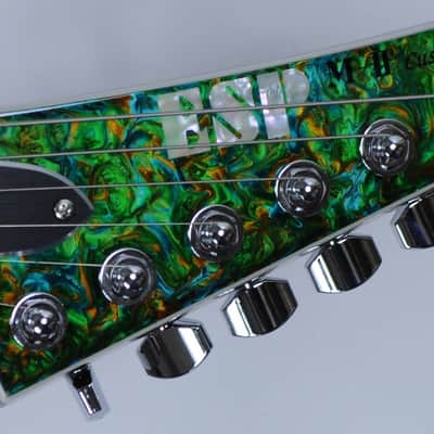 ESP M-II 2016 Exhibition Japan Custom Shop Guitar in Liquid JEM Green Finish image 9