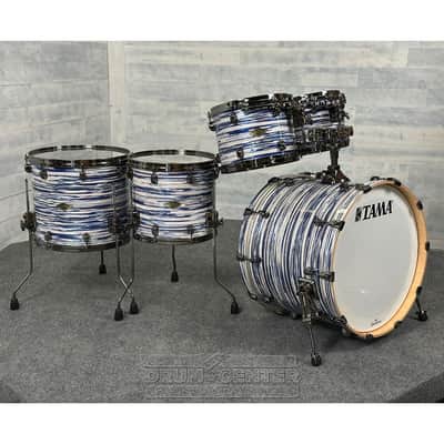 Tama Starclassic Walnut/Birch 5pc Drum Set w/22BD Blue & White Oyster image 1