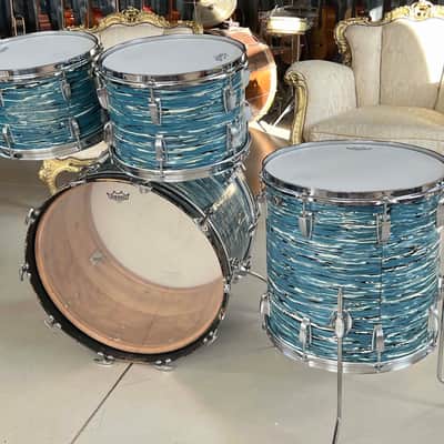Ludwig "Bowling Ball" Blue Oyster 1970 image 11