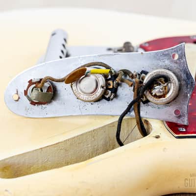 1965 Fender Mustang Vintage Offset Guitar Olympic White w/ Case image 21