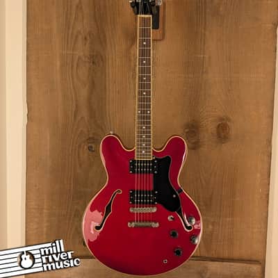 Brownsville New York Semi-Hollow ES-335 Style, Cherry Red - Used image 2