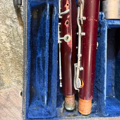 Wood Bassoon, with case,  Lesher brand. USA image 10