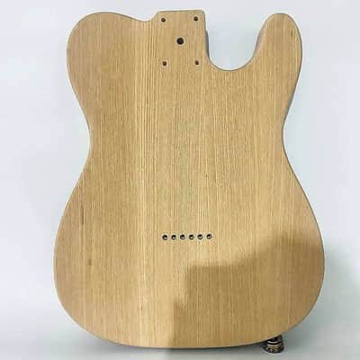 Left Handed Ash Wood Tele Style Guitar Body, String Through Bridge image 7