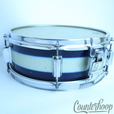 Rogers 14x5"Luxor Blue Duco Snare Drum Cleveland,OH Vintage 60s Keller Maple USA image 3