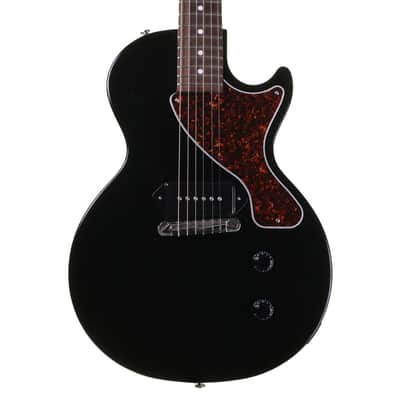 Gibson Les Paul Junior Electric Guitar, Ebony with Gig Bag, ABM Bridge Upgrade image 1