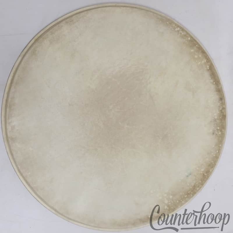 Leedy 18" Calf Skin Bass Drum/Floor Tom Head Superior Hardwhite Maple Flesh Hoop image 1
