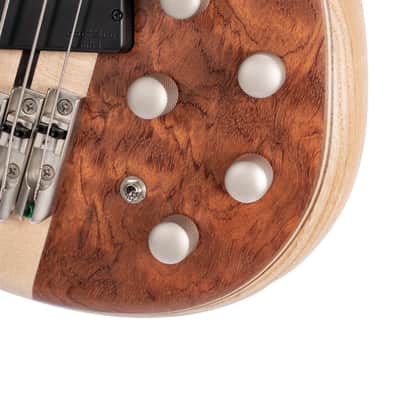 Cort Artisan Series A5 Beyond 5 String Bass Guitar - Open Pore Bubinga Natural image 6