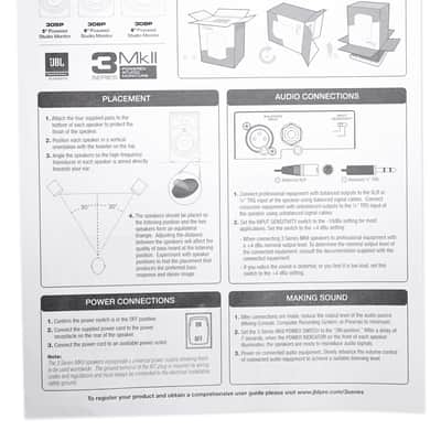 (2) JBL 305PMKII 8" Powered Studio Reference Monitor Monitoring Speakers image 6