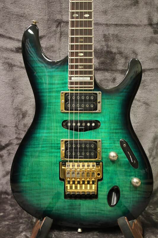 Ibanez S540 FM Custom 1996 Green Burst | Reverb