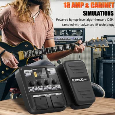 KOKKO KMF-1 Guitar Pedal, 77 Effects Guitar Multi Effects Pedal with 50 Preset, 42 Drum Rhythm, 18 Amp/Cab, Upgraded Color Screen, Aux In, Guitar Tuner Looper Expression Wah Volume Distortion Pedal (Price includes the import duty for US buyer) image 5