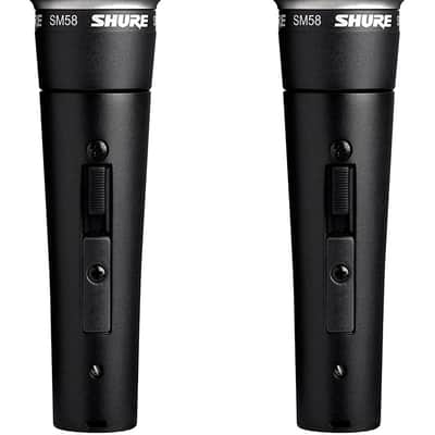 Shure SM58S 2 Pack Bundle Professional Vocal Microphone w/On/Off Switch (2 Pack) image 2