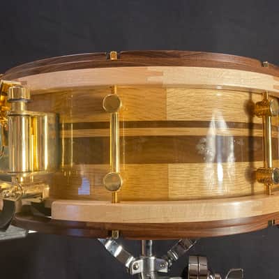 Pro-Mark / Stanbridge - Limited Edition 5.5x14" Japanese White Oak & Walnut Snare Drum (#8 of 50 in 5.5") 2007 image 12