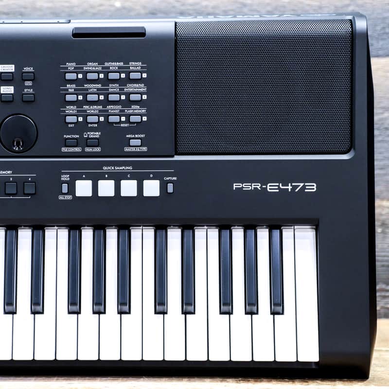 Yamaha PSR-E473 Digital Keyboard 61-Key with Touch-Sensitive Portable Keyboard image 1