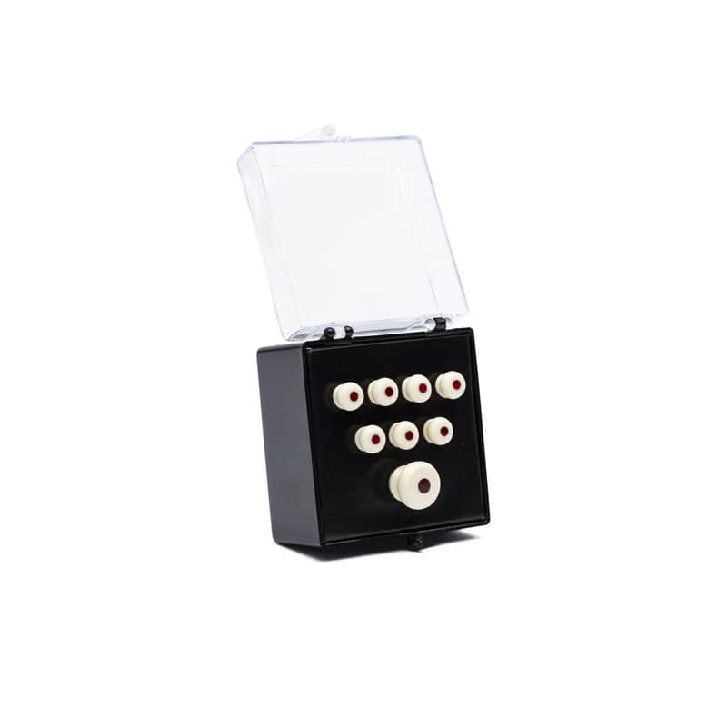 Martin Bridge & End Pin Set - White w/Tortoise Inlay image 1