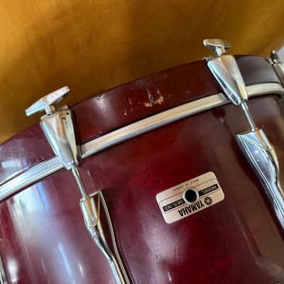 Yamaha Recording Custom Bass Drum 22x16 1980s - Cherry Wood image 5