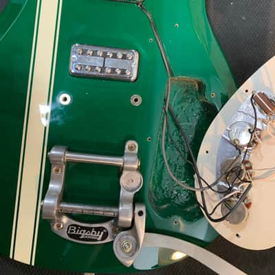 Gretsch G5135GL Electromatic G. Love Signature Corvette 2009 Phili-Green w/ Competition Stripe w/ Bag image 23