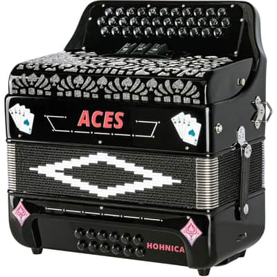 Hohner Hohnica Aces II Diatonic Button Accordion - F/Bb/Eb - Black image 2