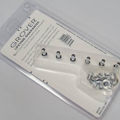 Grover 505C6 Mid-Size Roto-Grip Locking Rotomatic Tuners 6 In-Line, Chrome Finish image 5