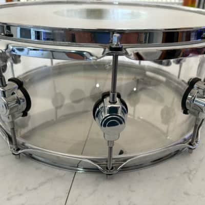 DW Design Series Acrylic 6x14" Snare Drum 2015 - Present - Clear Acrylic image 4
