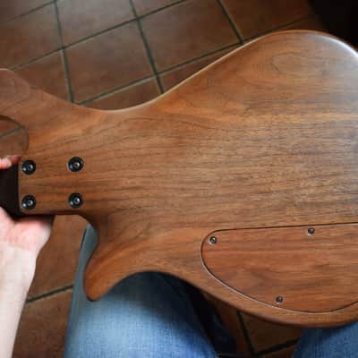 Warmoth Jazz Bass, Custom built solid walnut body! Wenge neck and ebony board, EMG's , Sweet! image 14