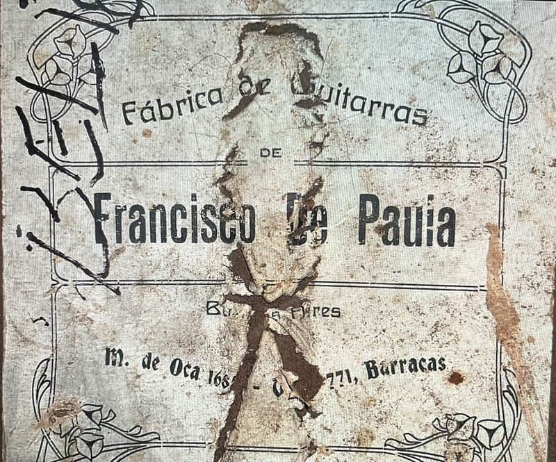 Francisco de Paula labelled Guitar Joaquin Bargas 1910 - French Polish image 1