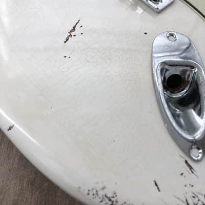 FRANCHIN Mercury guitar body Relic Aged Olympic White 100% Nitro Lacquer Cracks HSS Basswood Stratocaster-Strat-S-Style Made in Italy - Stock piece #23280826 image 10