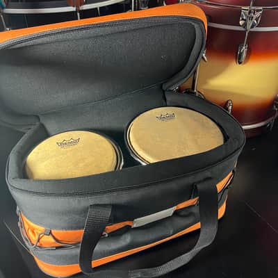 L.P. Latin Percussion Black Fiberglass Bongos w/Deluxe Case image 10