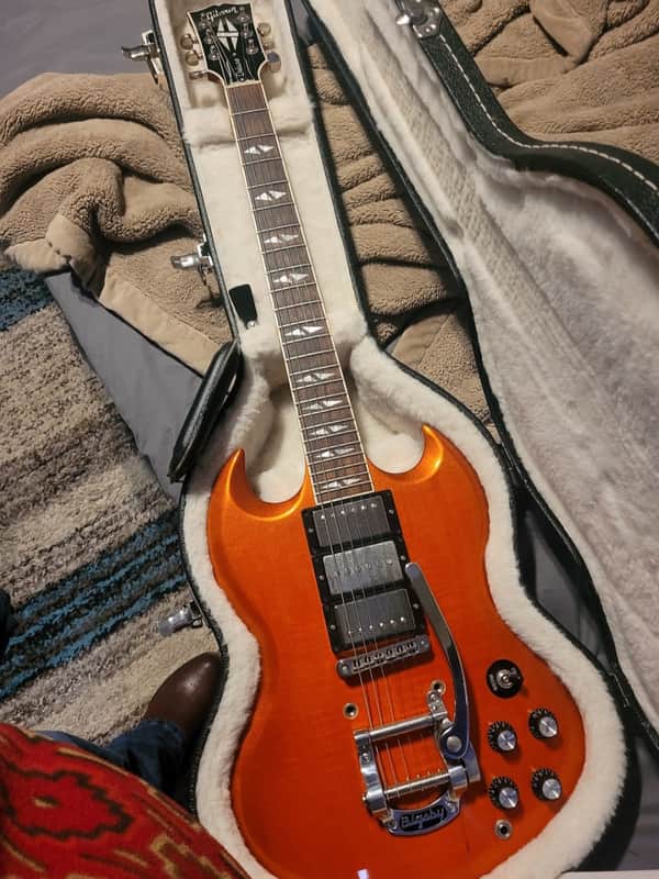 Gibson Sg deluxe 2013 - Orange burst image 1