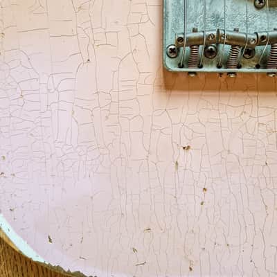 Fender Telecaster Shell Pink with 1966 Jazzmaster neck and red bobbin pickups image 8