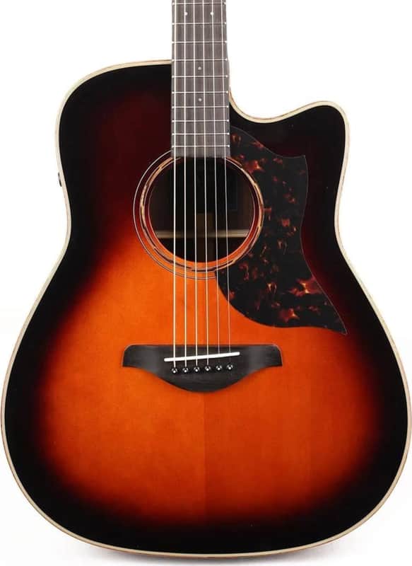Yamaha A3R Dreadnought Acoustic-Electric Guitar, Solid Sitka Spruce Top, Tobacco Brown Sunburst image 1