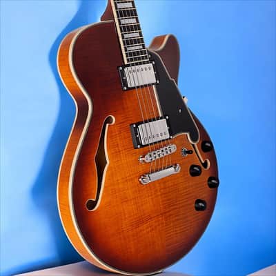 D'Angelico Premier SS Single Cutaway w/ stop-bar tailpiece, Dark Iced Tea Burst w/Gig Bag DAPSSDITBNS image 5