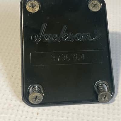 2005 Era Made in Japan Jackson DKMGT Dinky Guitar Factory Black Neckplate & Screws image 1