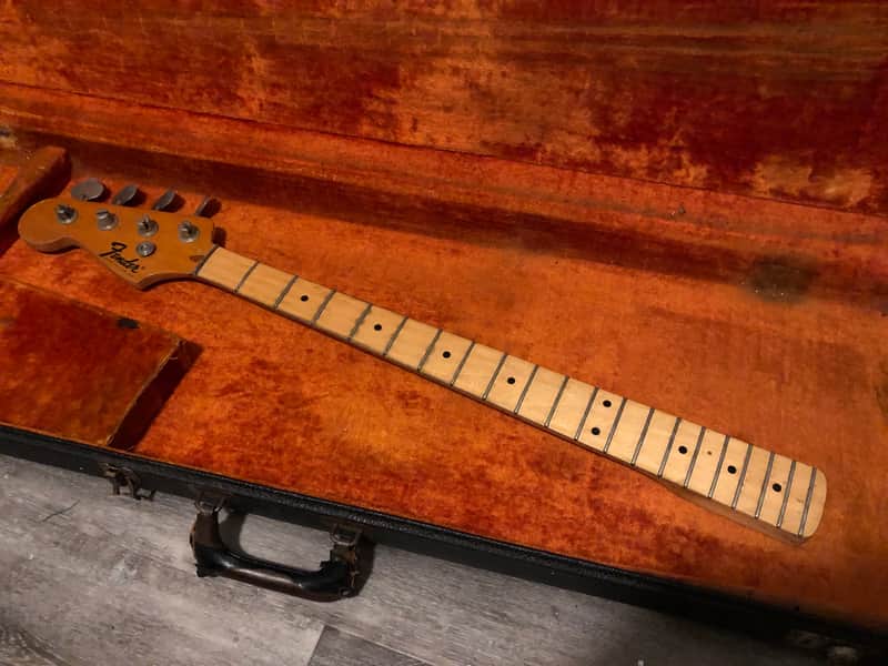 Vintage Fender Precision Bass Neck 1972 Maple Left Handed Lefty image 1