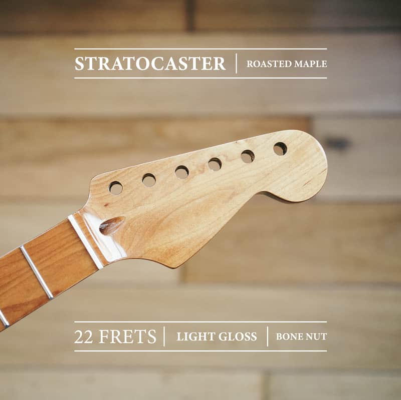 Stratocaster Neck – Roasted Maple | 22 Frets | Light Gloss Finish | Bone Nut imagen 1