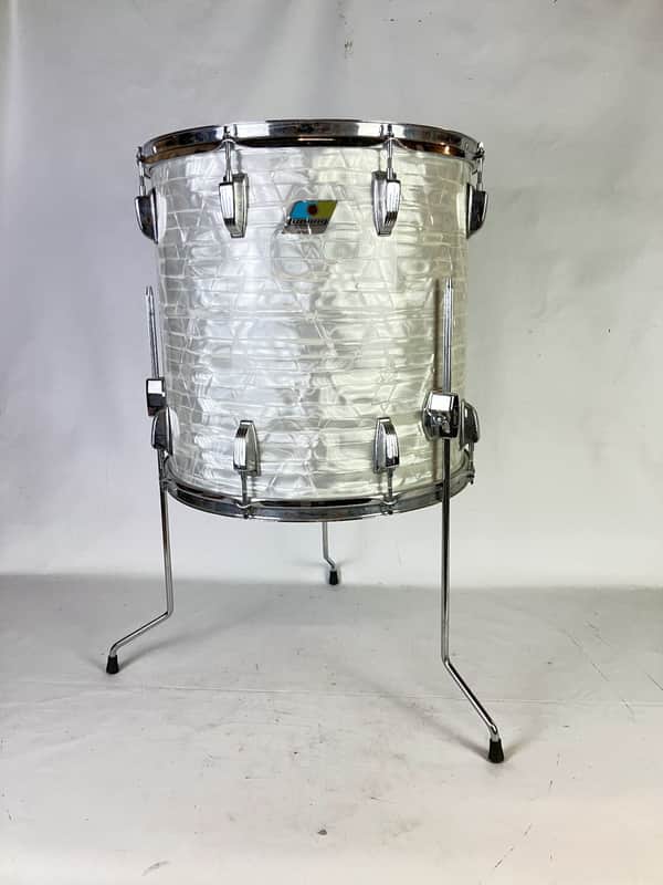 Ludwig 16x16"WMP Floor Tom Drum Vintage70s Blue/Olive 3Ply White Marine Pearl'79 image 1
