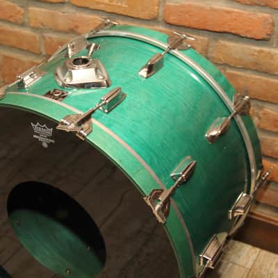 RARE Tama Superstar 70-80s  Aquamarine bass drum 24x14 image 3