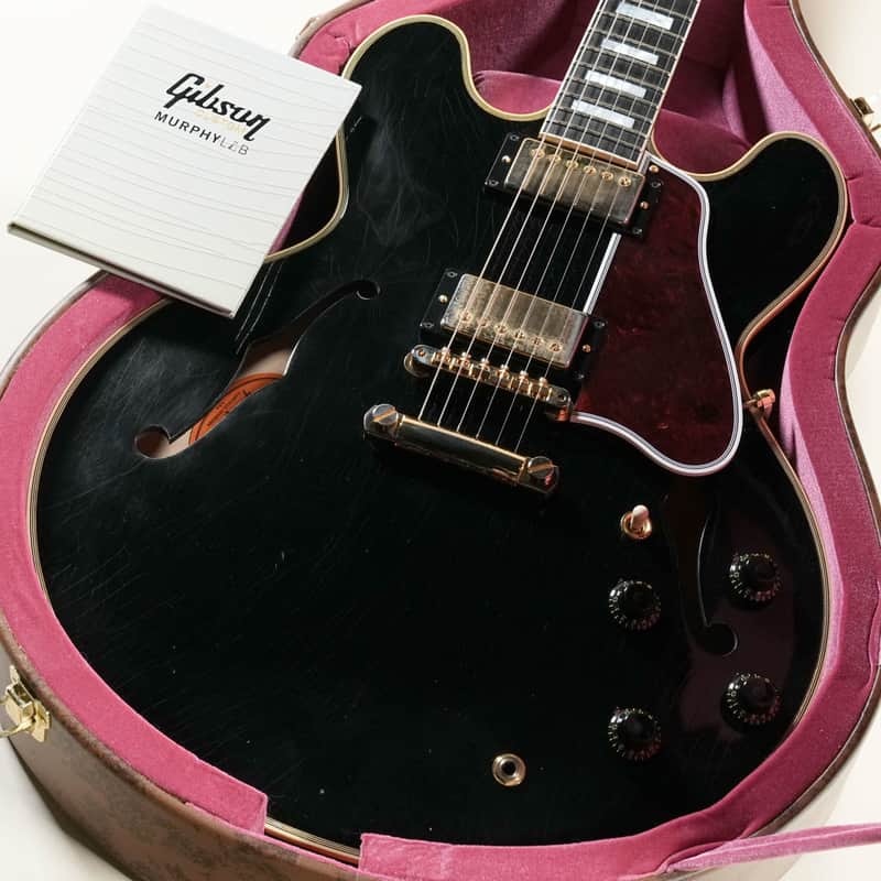 Gibson Custom Shop Murphy Lab 1959 ES-355 Ebony Ultra Light Aged 2022 Ebony [A92913] (06/17) image 1