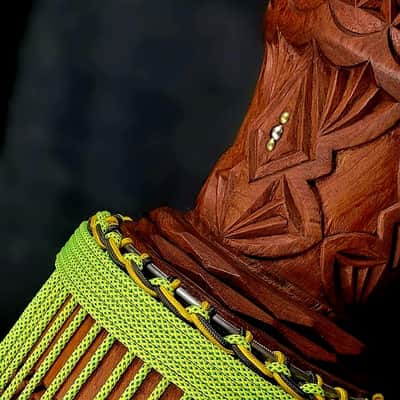 Djembe Drum Mali Hardwood Large Pro - Dougoura Wood Handmade All Solid One Piece image 6