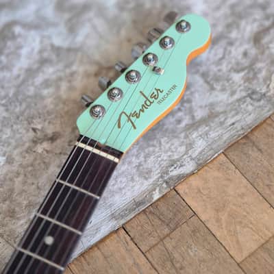 Fender American Ultra Luxe Telecaster 2022 - Transparent Surf Green image 6